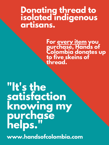 Gifts that Give Back: Hands of Colombia Donates Thread with Every Item Purchased 