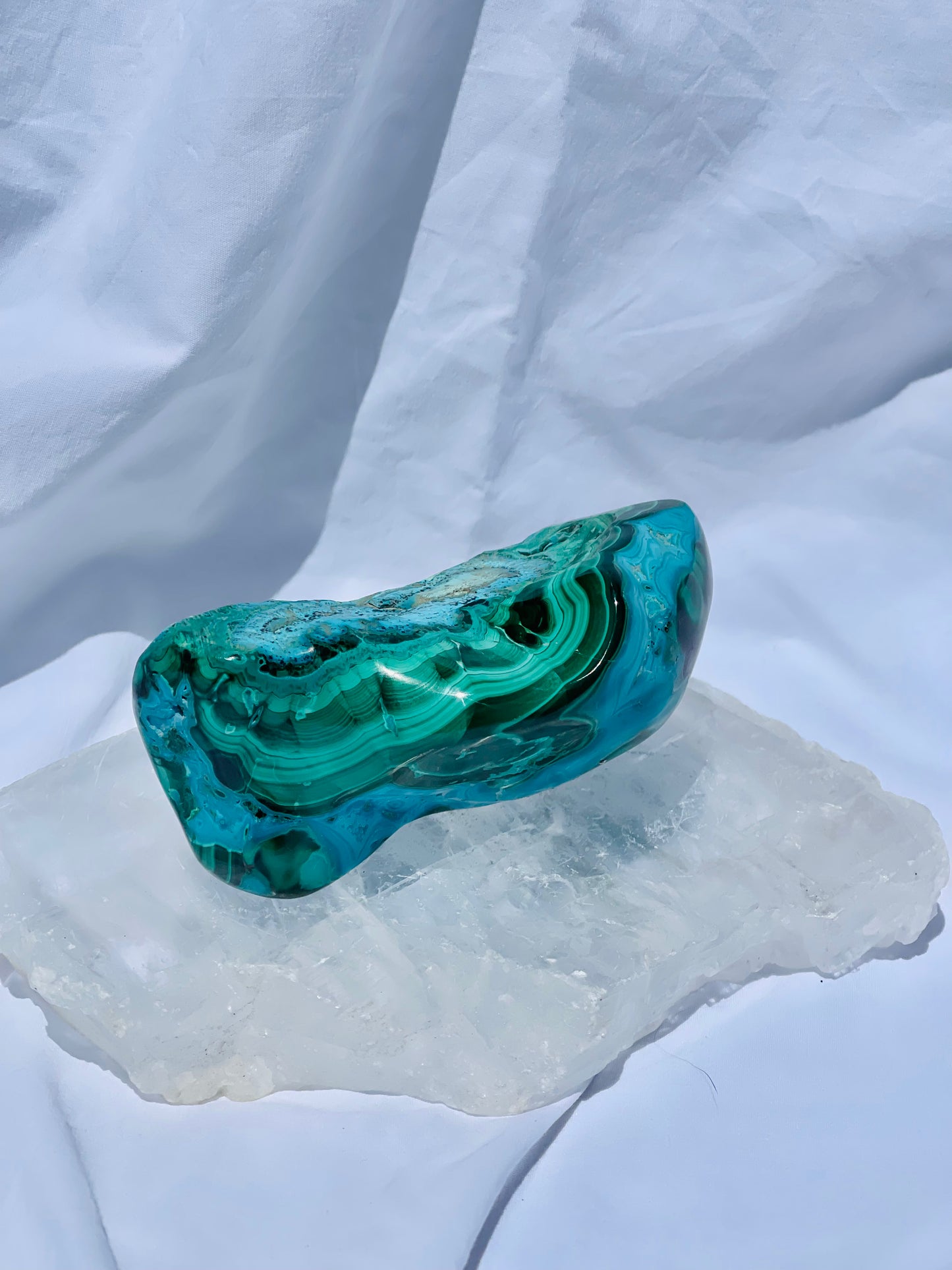 Chrysocolla + Malachite polished Specimen