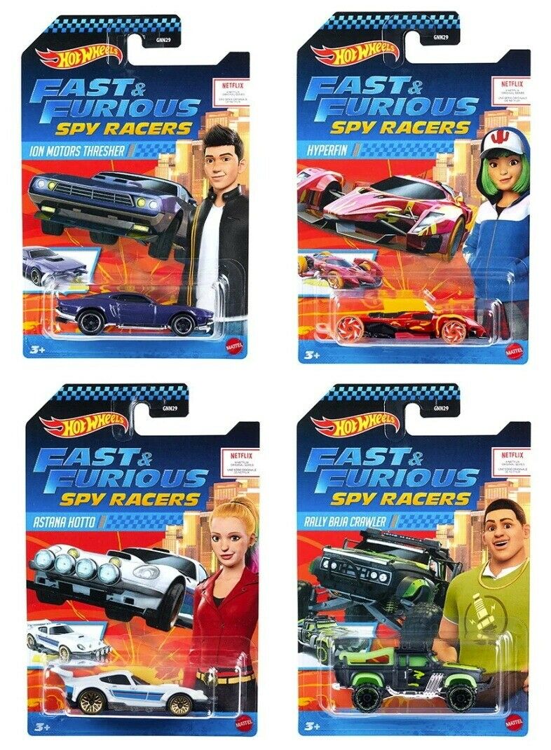 Hot Wheels Fast & Furious Spy Racers Netflix COMPLETE Set  4 w/FREE SHIPPING  W 