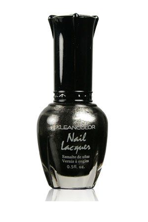 metallic black nail polish