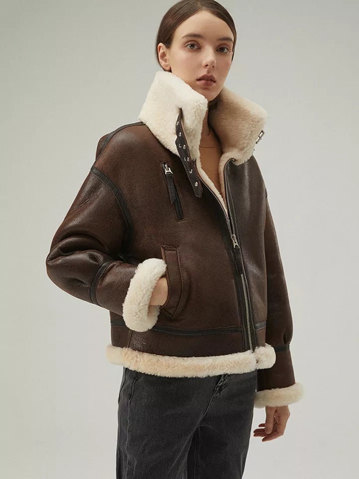 Brown M Springfield Long coat discount 64% WOMEN FASHION Coats Shearling 
