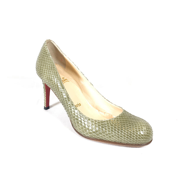 christian louboutin python pumps