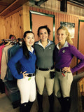 Equestrianista quarter zip sweater on all three riders at the Ledges Sporting Horses indoor show.