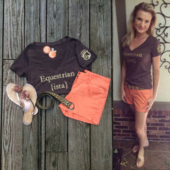 Equestrian {ista} Glitter T-Shirt for Stable to Street by Equestrianista.