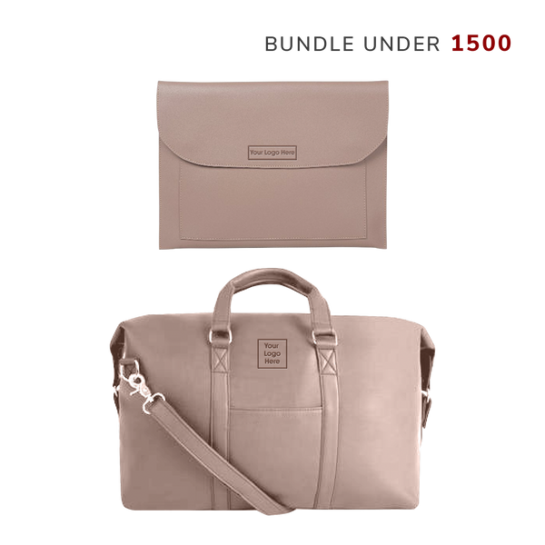 Bundle of duffel bag and laptop sleeve