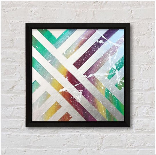DIY Abstract Art painting on Canvas