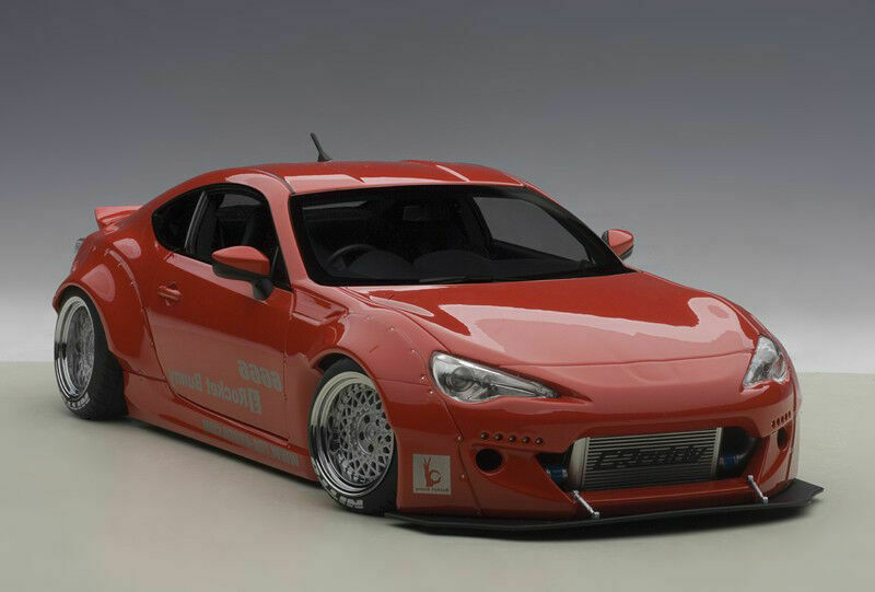 Autoart 1/18 Rocket Bunny TOYOTA 86 Red with Silver Wheels