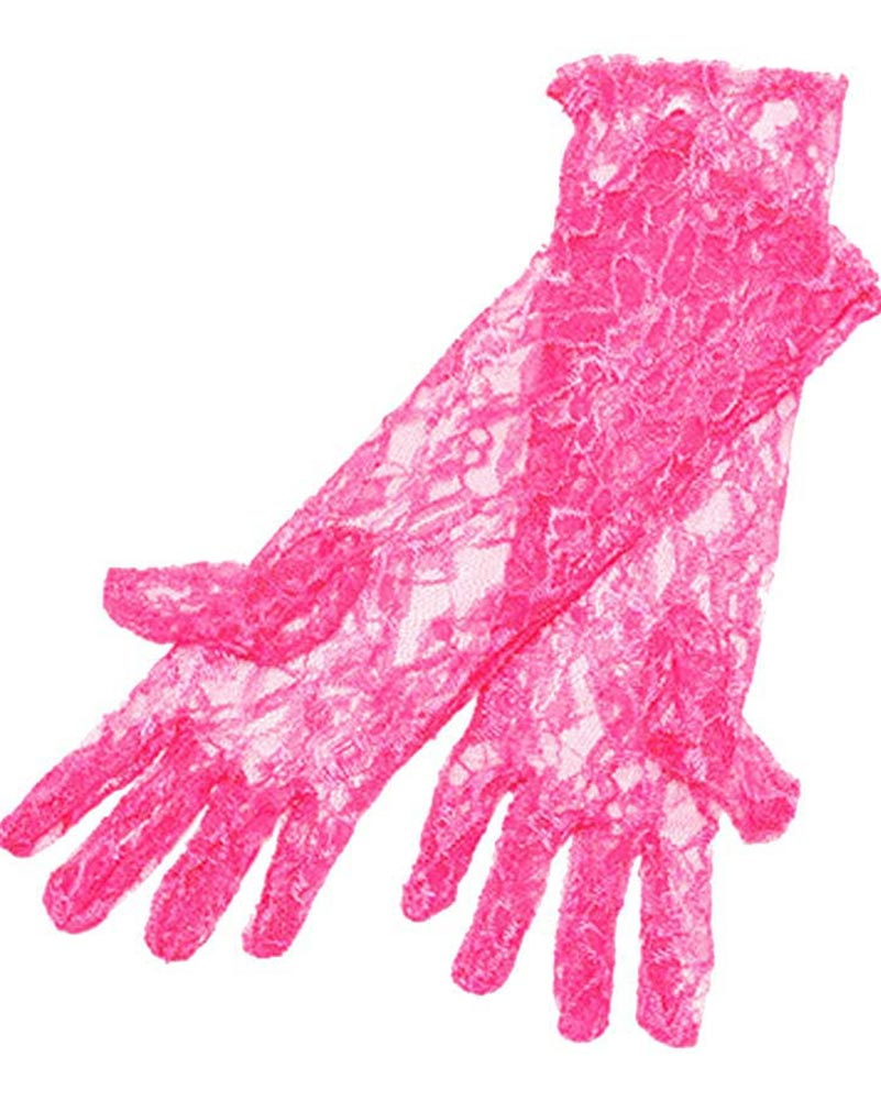 neon lace gloves