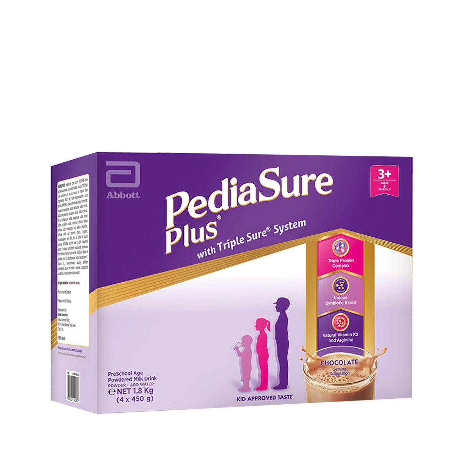 Bu Pediasure Plus With Triple Sure Chocolate 3 Years Old 1 8 Kg Online Southstar Drug