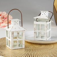 Thumbnail for Vintage White Distressed Lantern - Small - Alternate Image 5 | My Wedding Favors