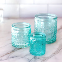 Thumbnail for Nesting Vintage Blue Glass Tea Light Holder (Set of 3) - Alternate Image 7 | My Wedding Favors