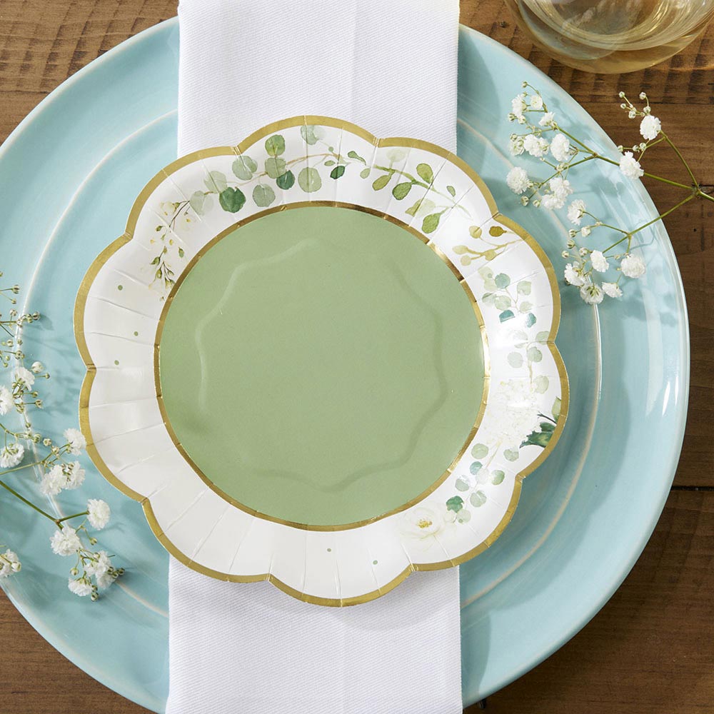 Botanical Garden 7 in. Premium Paper Plates (Set of 16) - Alternate Image 7 | My Wedding Favors