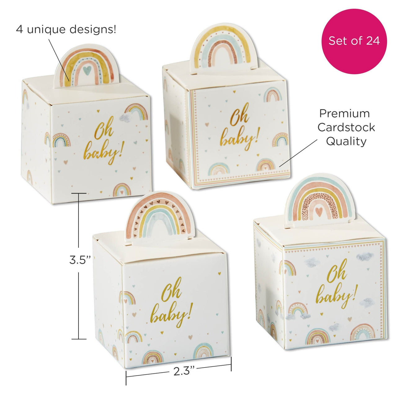 Boho Rainbow Baby Favor Box (Set of 24) - Alternate Image 6 | My Wedding Favors
