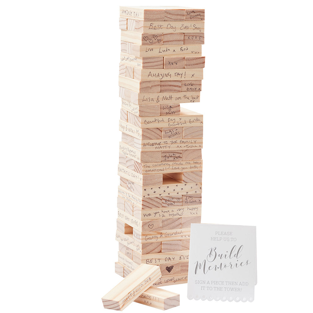 Beautiful Botanics Build A Memory Building Blocks Alternative Guest Book (Set of 72) - Main Image | My Wedding Favors