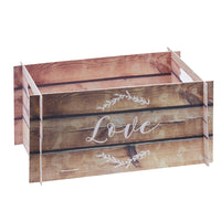 Thumbnail for Beautiful Botanics Collapsible Wooden Effect Card Crate - Alternate Image 2 | My Wedding Favors