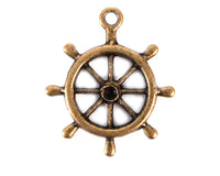 Thumbnail for Boat Wheel Charm (Set of 12) - Main Image | My Wedding Favors