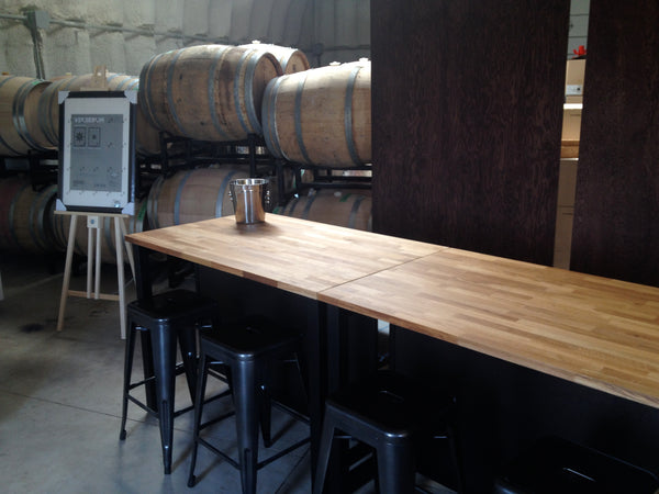 Table and Barrels at Trail Estate Winery