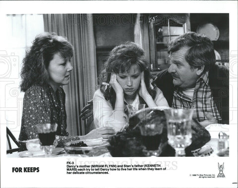 1988 Press Photo Miriam Flynn Kennith Mars Molly Ringwald Actors For Keeps - Historic Images