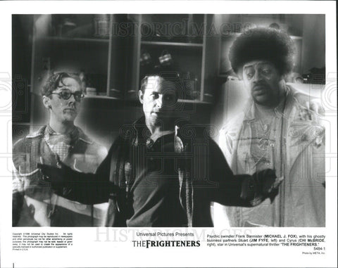 1996 Press Photo Michael J. Fox, Jim Fyfe & Chi McBride In "The Frighteners" - Historic Images