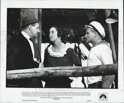 1980 Press Photo Robin Williams,Shelly Duvall,PaulDooley in "Popeye" - Historic Images