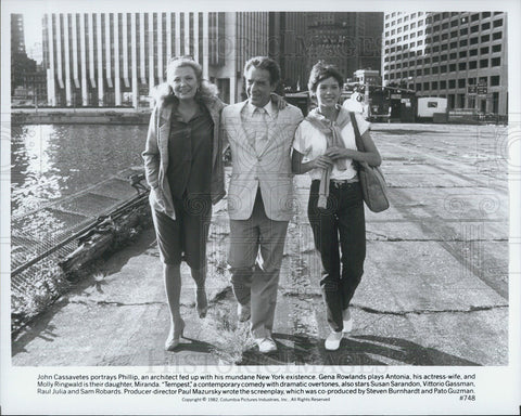 1982 Press Photo John Cassavetes Actor Gena Rowlands Molly Ringwald Tempest Film - Historic Images