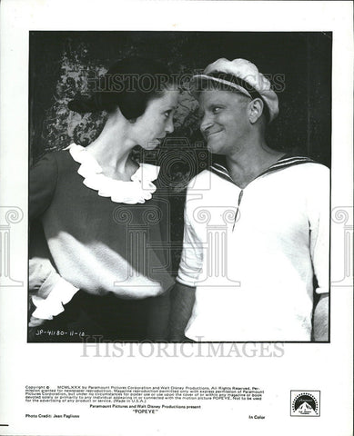 1992 Press Photo Shelley Duvall, Robin Williams Star POPEYE - Historic Images