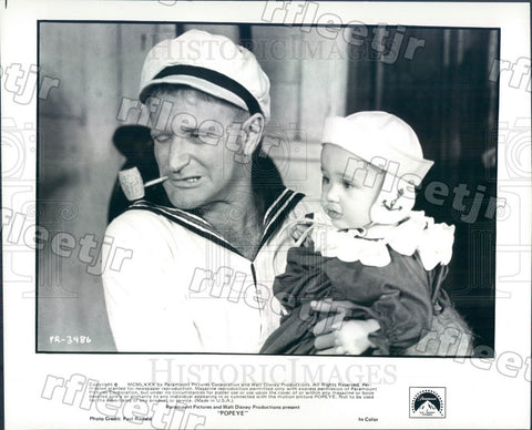 1980 Actors Robin Williams & Wesley Ivan Hurt in Popeye Press Photo adx867 - Historic Images