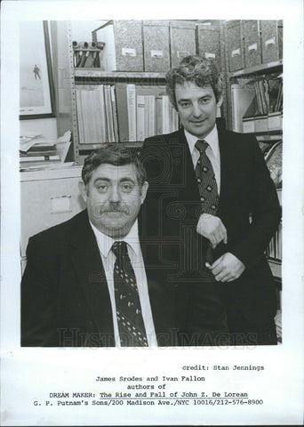 1983 Press Photo James Srodes and Ivan Fallon Authors - Historic Images