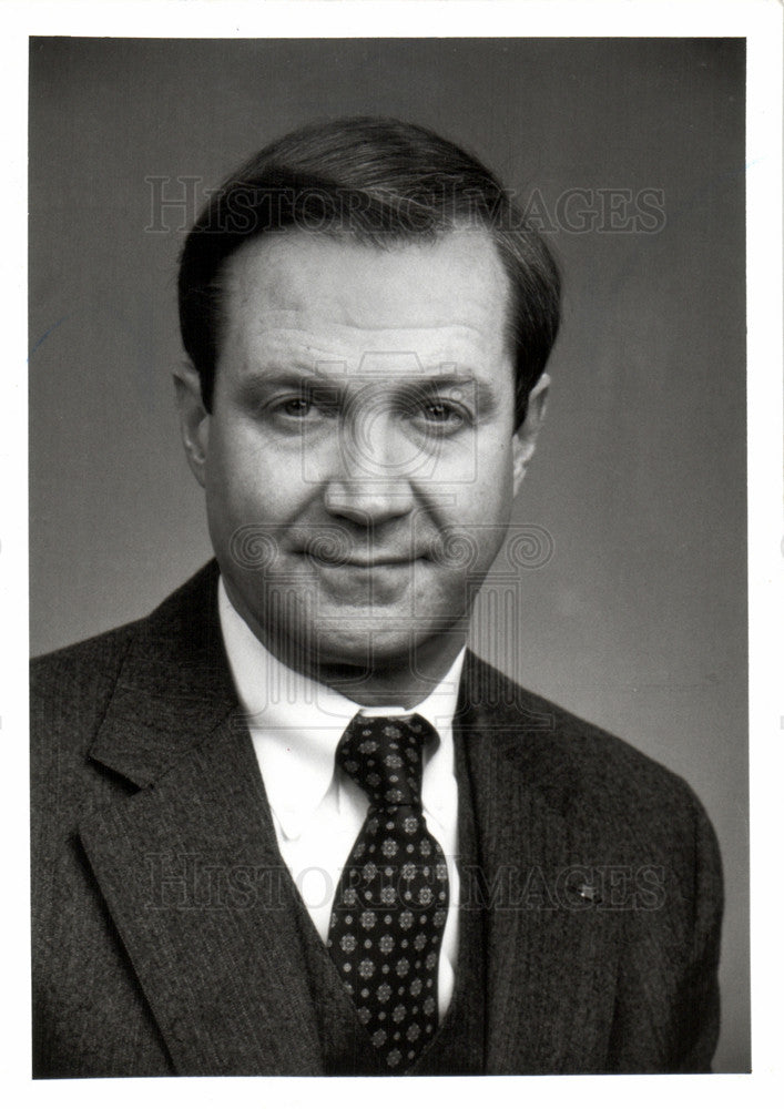 1985 Press Photo <b>Thomas Jeffs</b> detroit bank board - Historic Images - dfpy38375