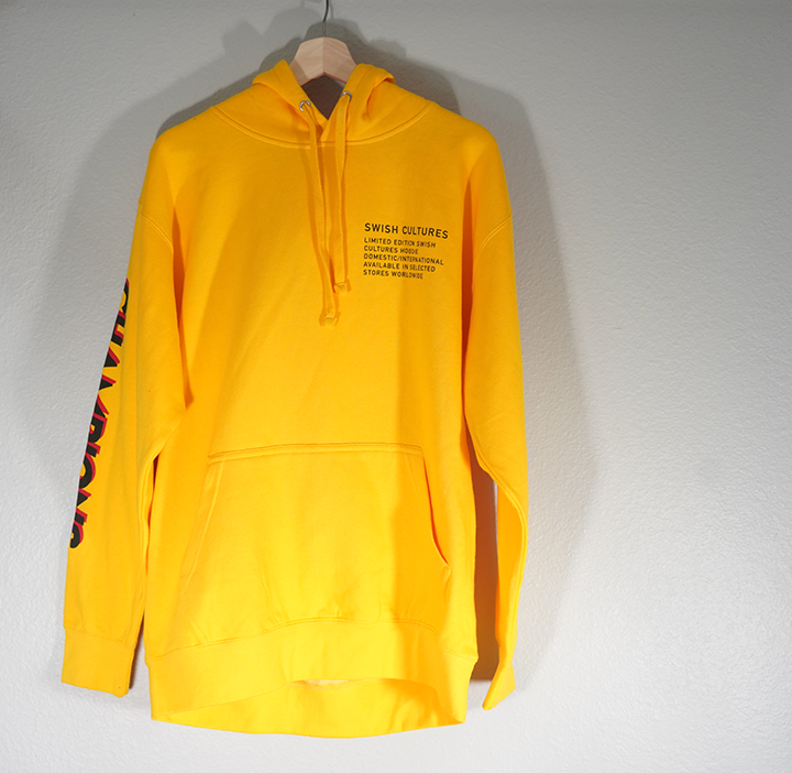 golden yellow champion hoodie