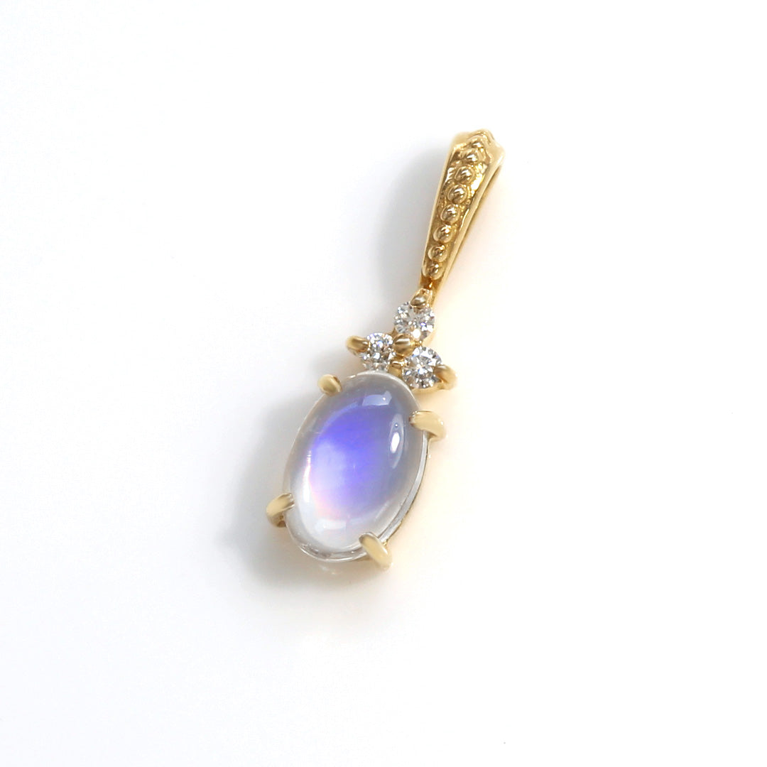 BIZOUX モルガナイト 0.02ct K18 ネックレストップ ビズー 箱付-