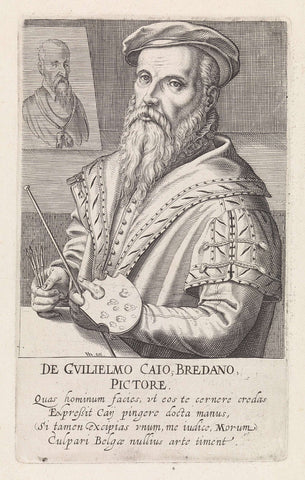 Portrait of Willem Key, Hendrick Hondius (I), 1610 Canvas Print