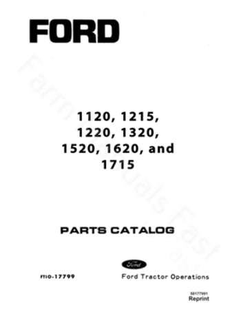 Ford 1120, 1215, 1220, 1320, 1520, 1620, and 1715 Tractor