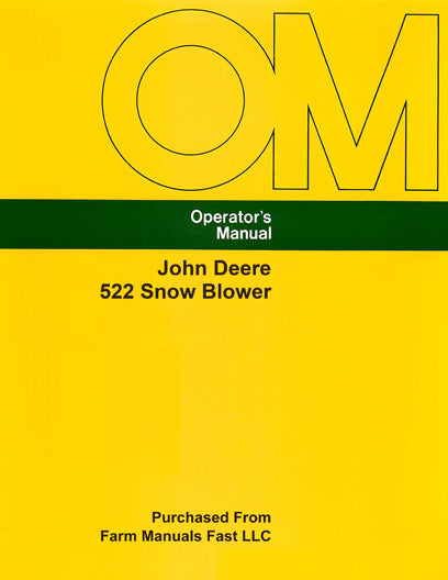 John deere 522 snowblower manual