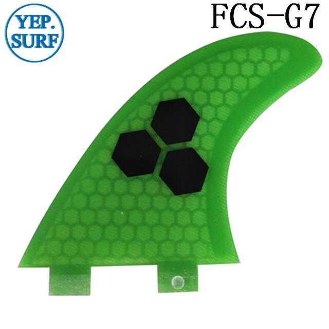 Surf Fins FCS G7 Fin Honeycomb Surfboard Fin Green color surfing 