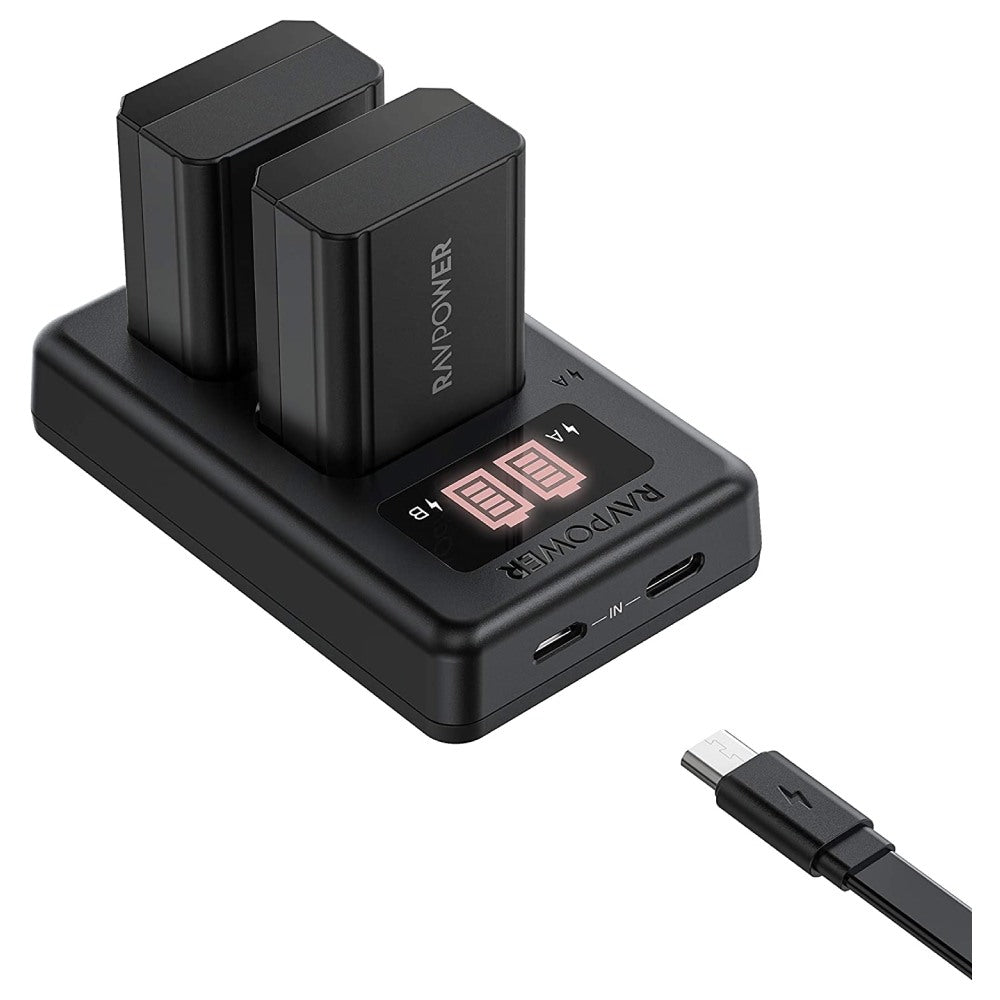 Gevangenisstraf met tijd Tutor NP-FW50 Camera Battery Charger Set for Sony