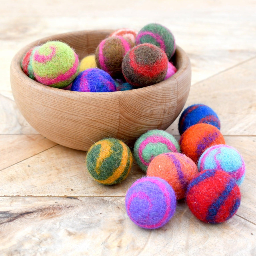 felt cat balls