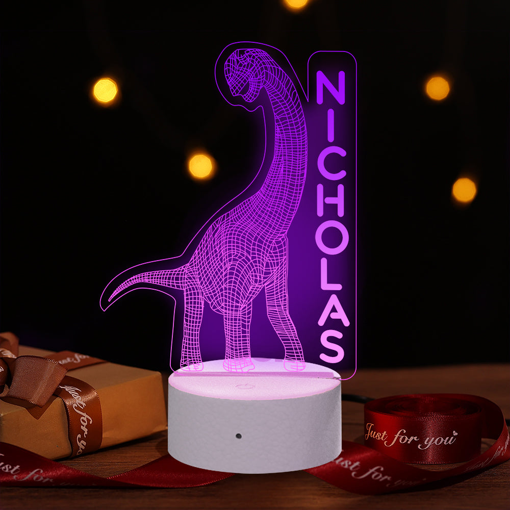 personalised dinosaur night light