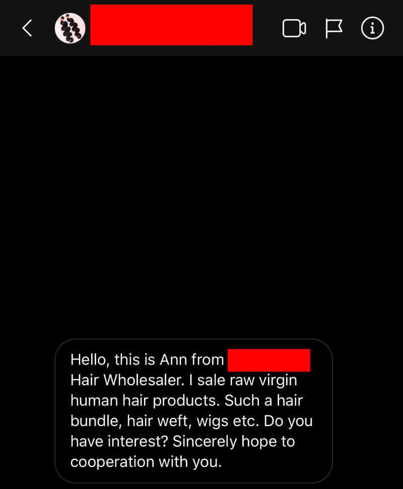 Hair Vendor Messages