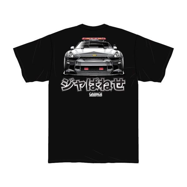 R35 Police Car Black Tee