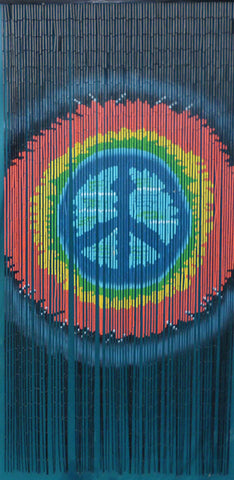 Peace bamboo door bead curtain