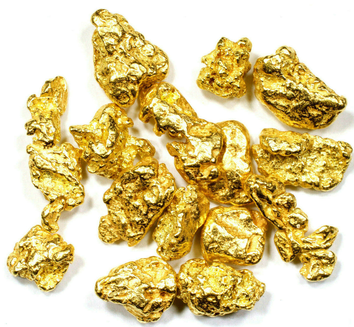 5.000 GRAMS ALASKAN YUKON BC NATURAL PURE GOLD NUGGETS #6 MESH – LIQUID BULLION