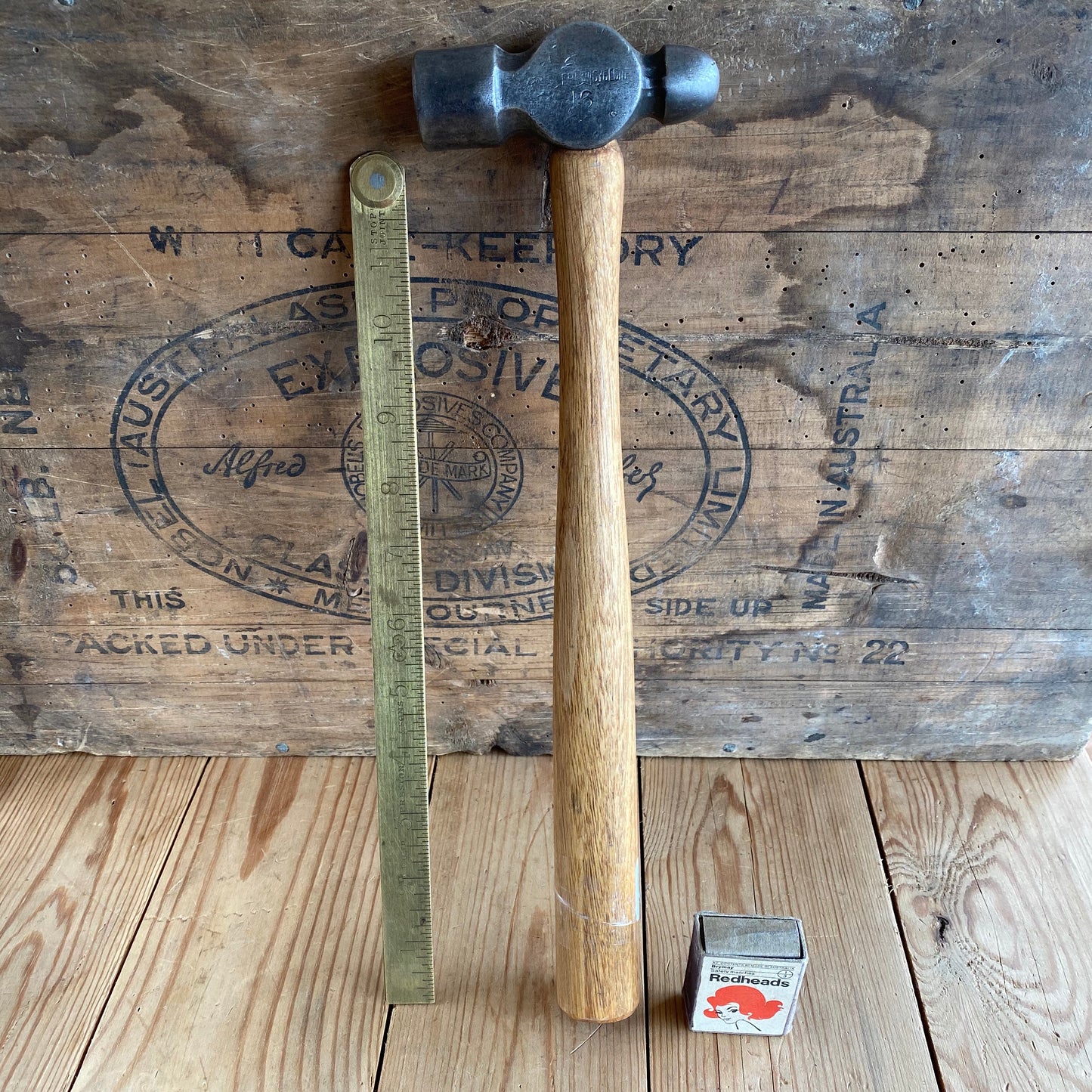 SOLD Vintage MILLER CYCLONE Australia Ball PEEN Hammer T5193