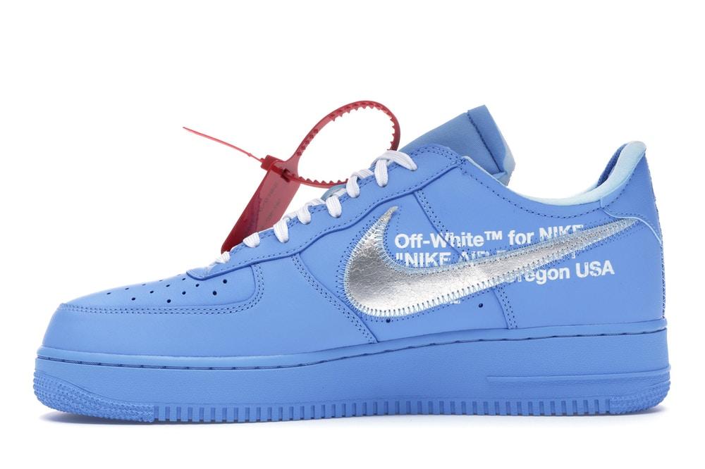off white university blue air force 1