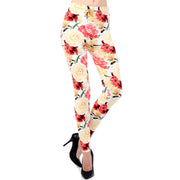 Sujetador deportivo Ivory Roses Print Leggings