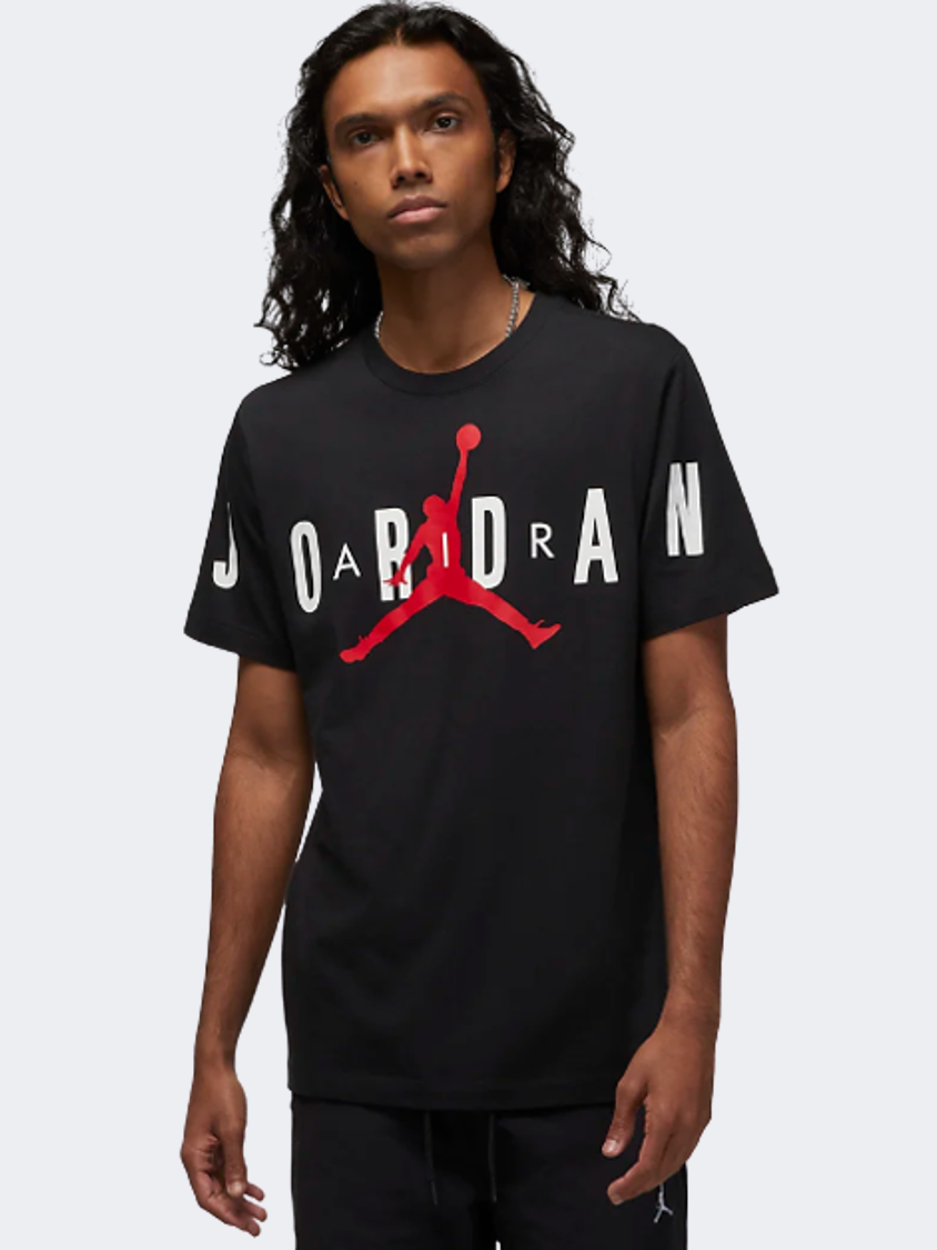 Manual Recientemente Inmuebles Nike Jordan Air Men Basketball T-Shirt Black/White/Red – Mike Sport Iraq