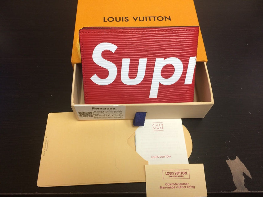 Louis Vuitton x Supreme Slender Leather Wallet Epi Red – spremeproducts
