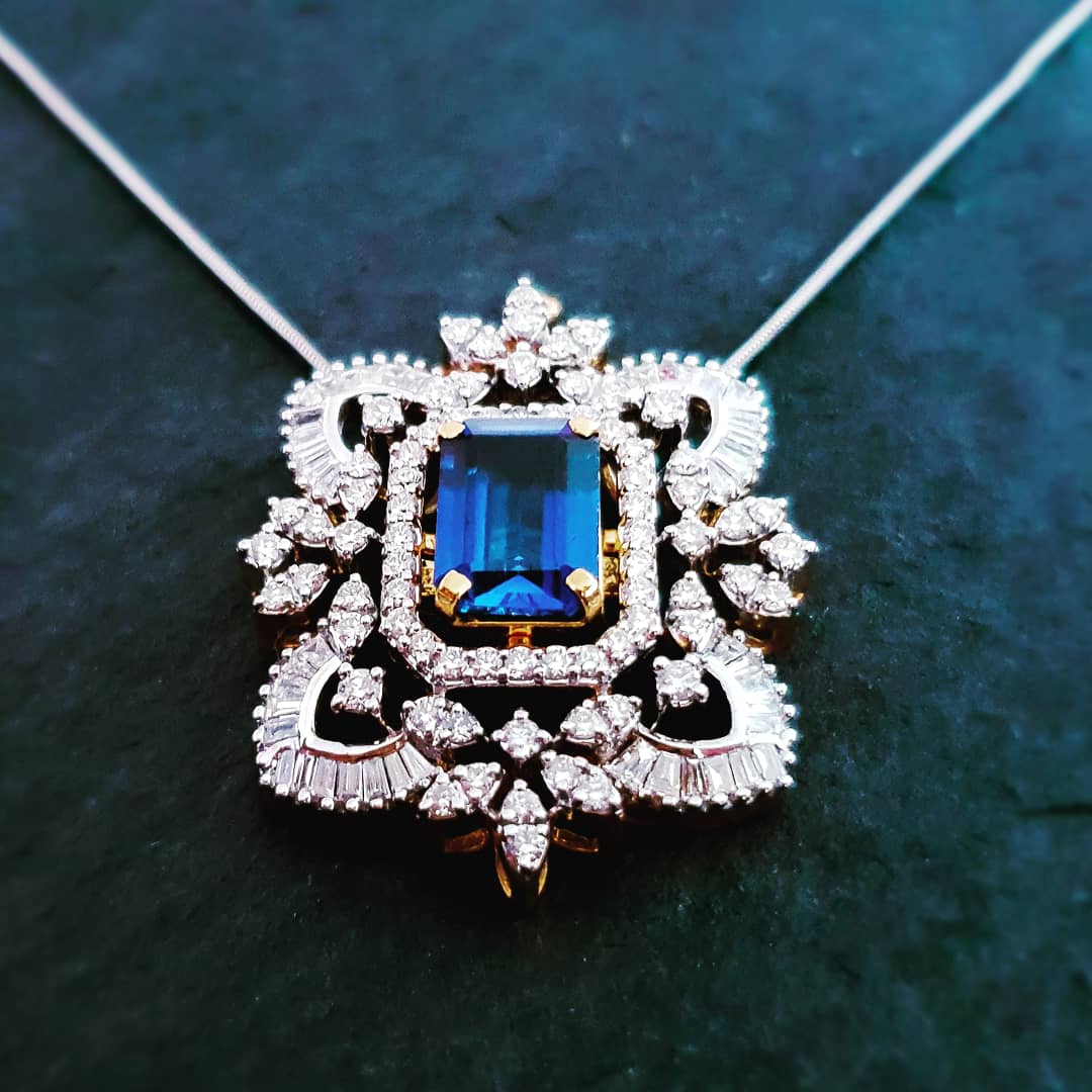 Isle of Her Bespoke Diamond Bridal Jewellery Vintage Pendant