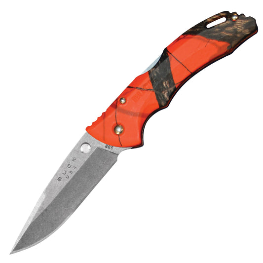 Buck 285 Bantam BLW Folding Knife, Camo Mossy Oak Blaze Orange Camo