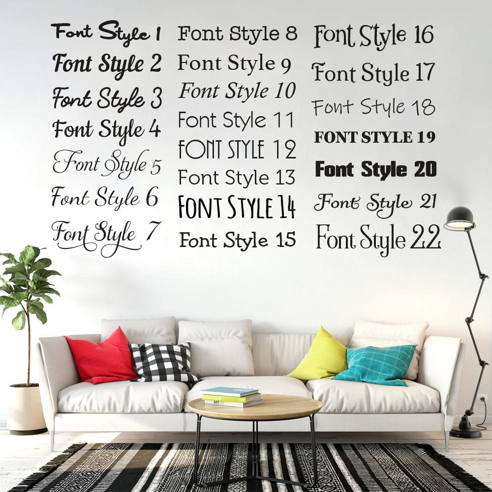 Personalised Wall Sticker Custom Text SWCreations